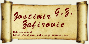 Gostimir Zafirović vizit kartica